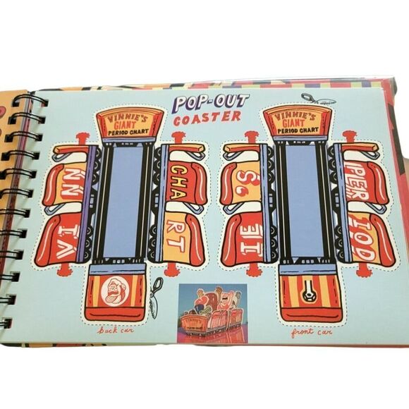 VINNIE'S GIANT ROLLER COASTER PERIOD CHART & Journal Sticker Book w/ Tampon Case - Picture 8 of 11